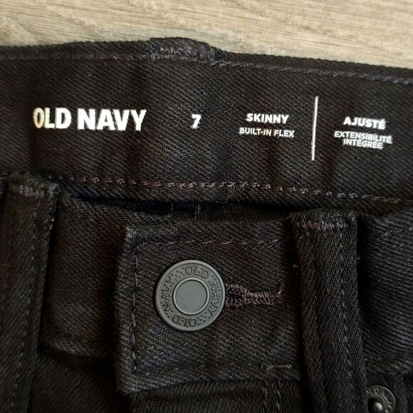 Old Navy New With Tag Built-In Flex Black Skinny Boy Jeans With Adjustable Waist - Picture 9 of 11